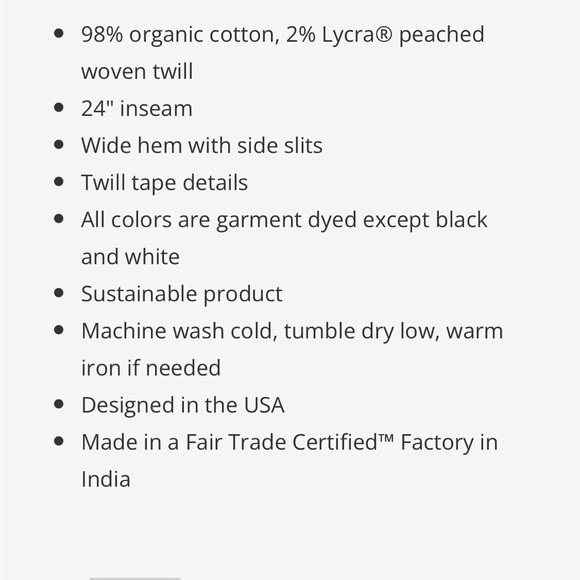 NWT Aventura Organic Cotton Capris size 8 - Picture 3 of 11